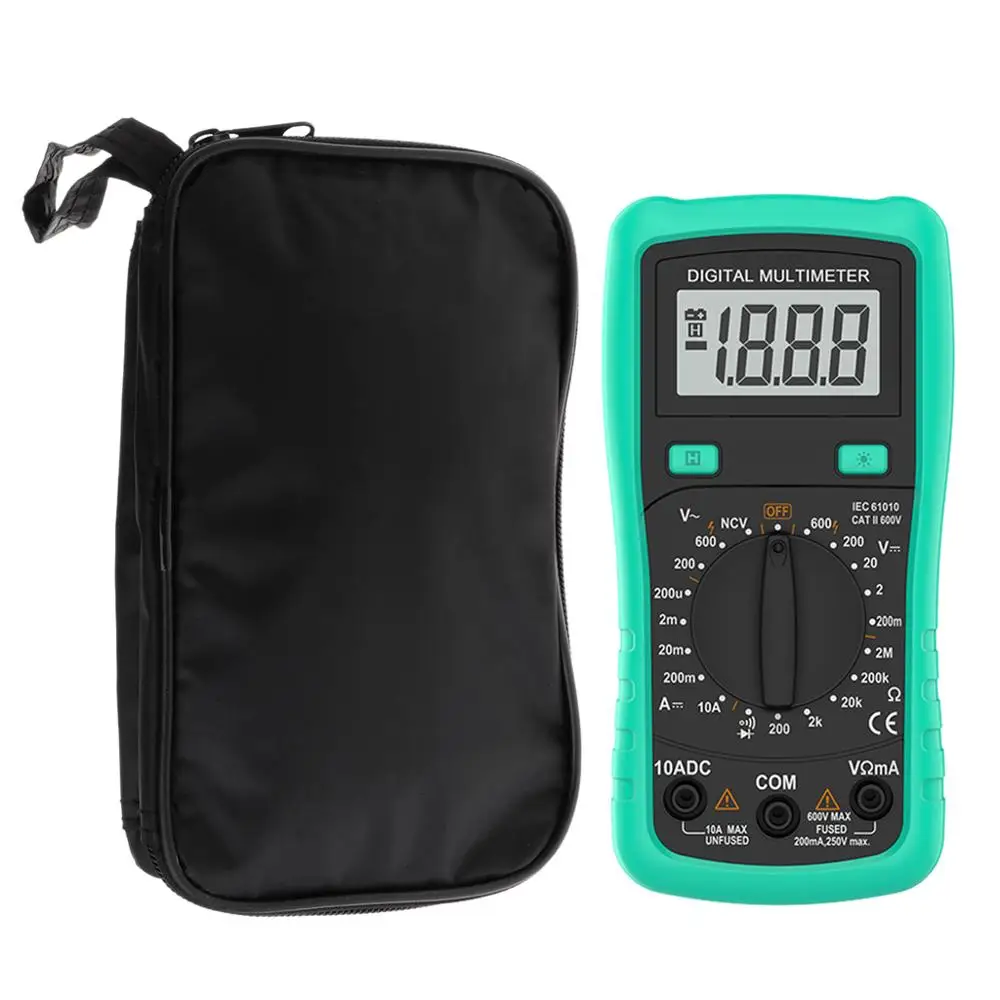 Durable Multimeter Black Canvas Bag Waterproof Shockproof Soft for Case for UT Series Digital Multimeter20x12x4cm