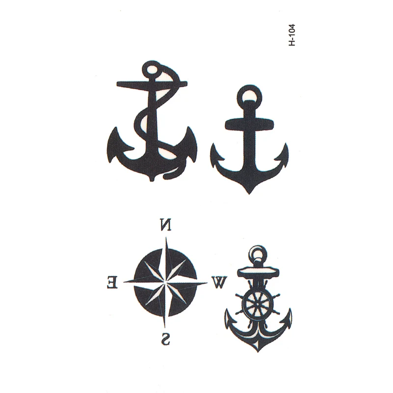 Anchor temporary body arts flash tattoo compass temporary tattoos men tatouage temporaire henna tattoo tatuajes temporales tatoo