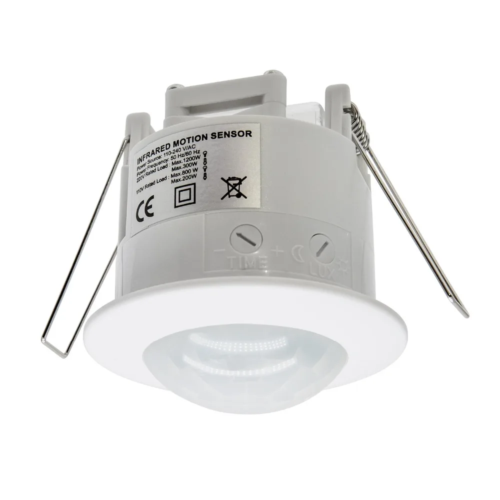 

High quality 110 220V/AC 360 degree ceiling PIR motion sensor switch for LED light lamp