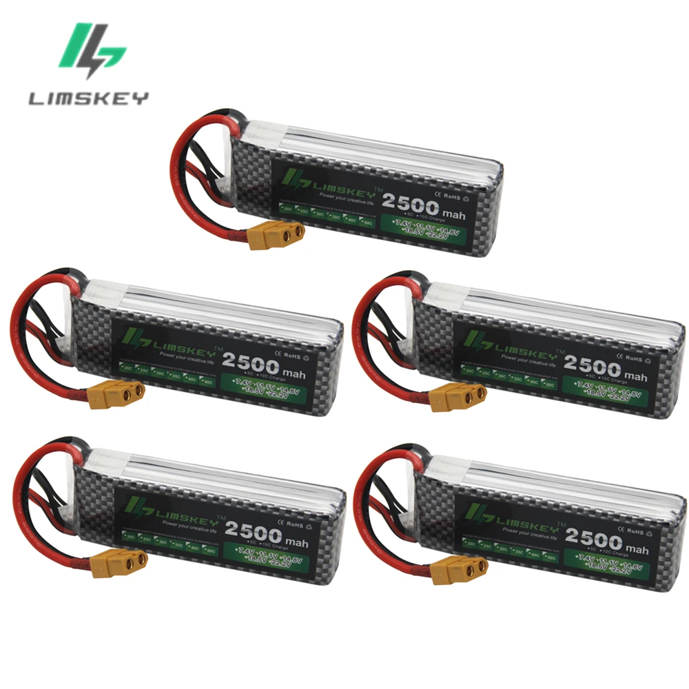 Limskey Power Brand New 3s Bettery 11.1V 2500mAh 35C MAX 70C T/xt60 Plug for Car Airplane Halicopter Part 5PCS/LOT free shipping