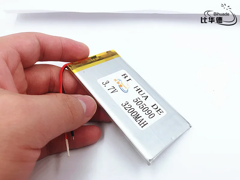 Li-po-Batería de polímero de litio con placa de protección para MP3, MP4, GPS, productos digitales, tamaño 505090, 3,7 V, 3200mah