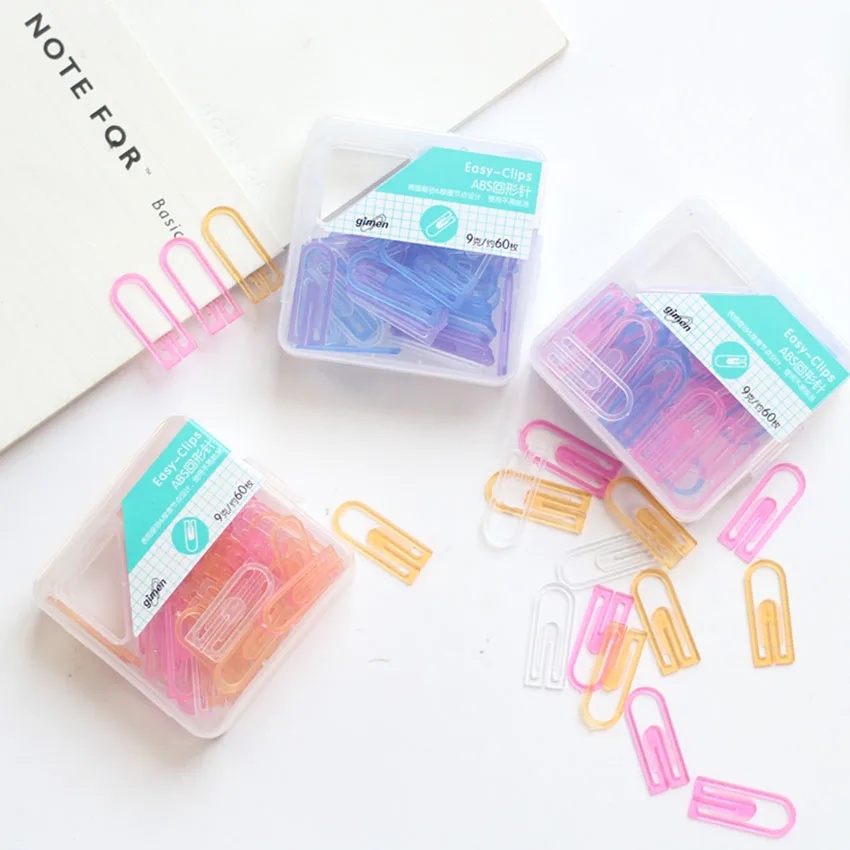 ABS Paper Clip Colorful Tab Index Students Bookmarks Office Supplies Filing Data Student Clipping Paper Decorative Stationary