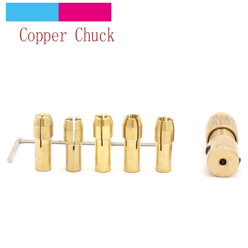 7pcs 0.5-3mm Drill Chuck Collets Set of Quick Chuck for Mini Tools Miniature Electric Drill Self-tightening Chuck