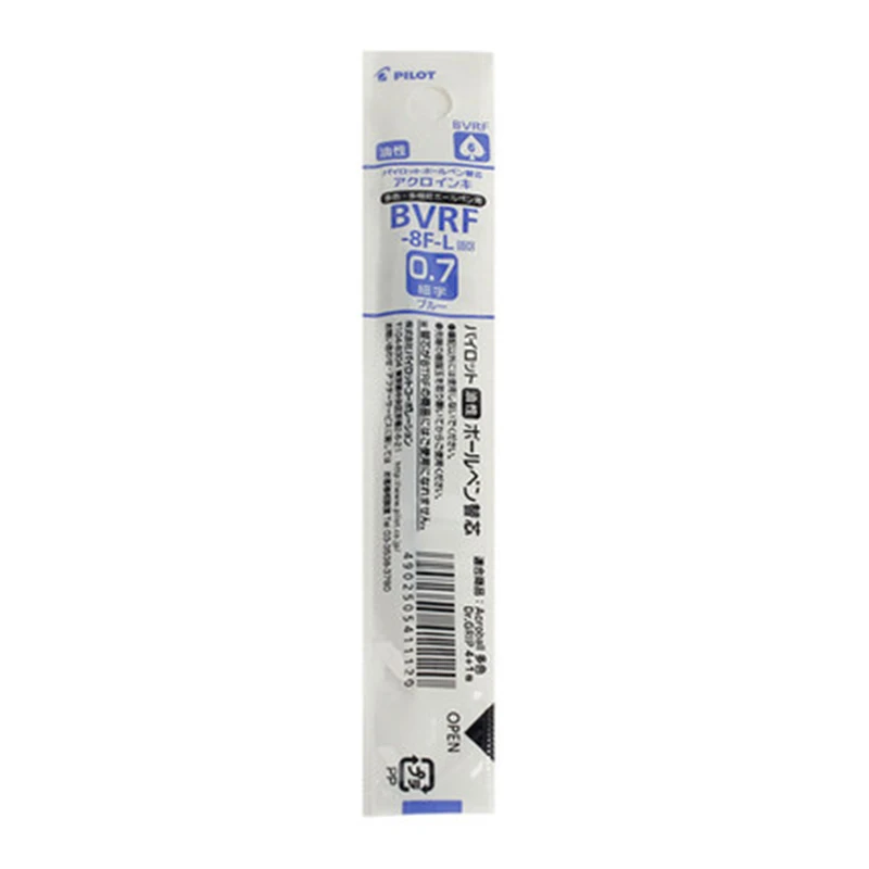 Pilot BVRF-8F 6pcs/lot Acro Ink Ballpoint Multi Pen Refill - 0.7 mm - Black/Blue/Red/Green For Dr. Grip