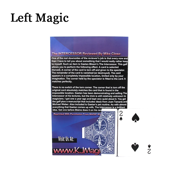 Intercessor Magic Tricks Card Corner Switch Magic Magicians Close Up Magic Gaetan Bloom\'S FISM Props Appearing Mentalism