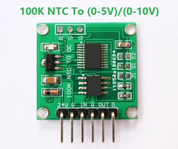 NTC thermistor transfer voltage 100K NTC to 0-5V 0-10V linear conversion temperature transmitter module sensor