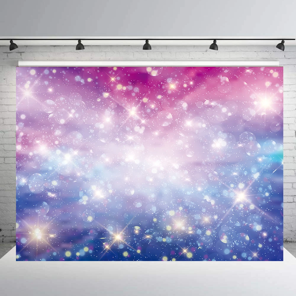 

Colorful galax fantasy background for parties starry backdrop star night space themed party decor kids children picture photo