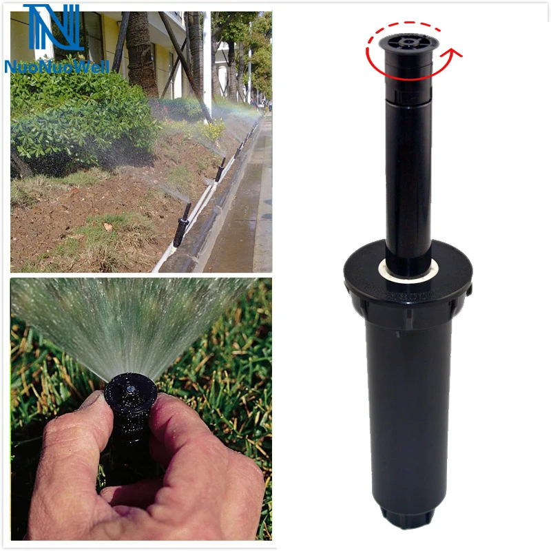 

1/2" Pop-up Impact Sprinkler Garden Lawn Irrigation Scattering Sprinkler 25-360 Degree Rainbird Watering System 5Pcs-Pack