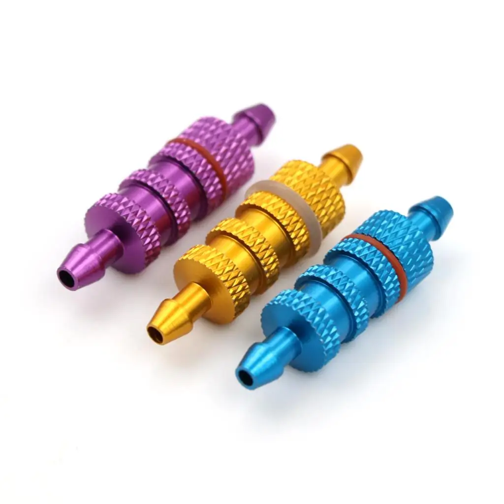 Upgrade de liga de alumínio 1/10 peças de reposição de filtro de combustível para motor rc acessórios nitro