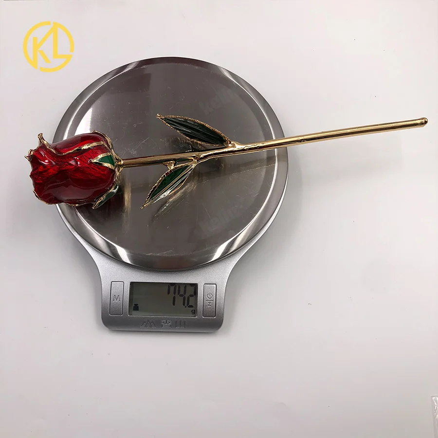 Beauty and  the Beast 11 inches Colored Rose Bud Dipped in 24k gold Flower Home Decor For Mother Valentines Day new Year Gift