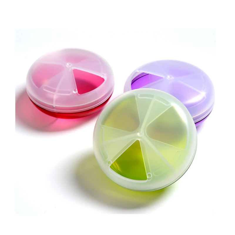Hot Sale Portable Transparent Pills Box Medicine Storage Case Food Grade Material Pill Case