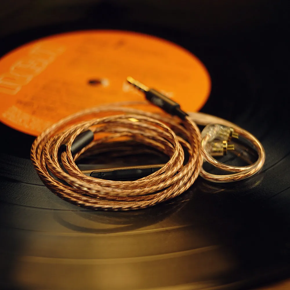 OperaFactory OM1 2-контактный 0,78 мм плетеный кабель 5N OFC Специальный 2-контактный кабель для обновления для OM1 TFZ с регулятором громкости микрофона