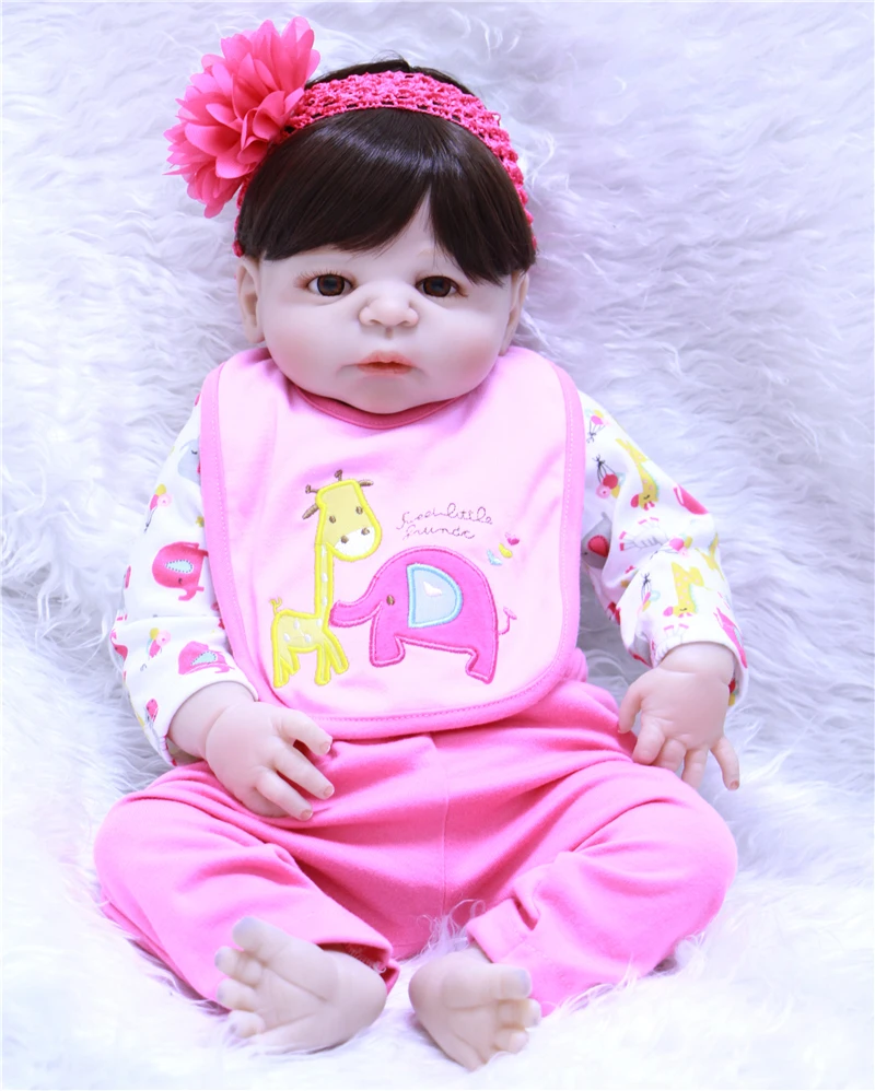 

New 22inch full silicone baby dolls for sale lifelike baby-reborn dolls toys for children birthday gift bebe real reborn boneca