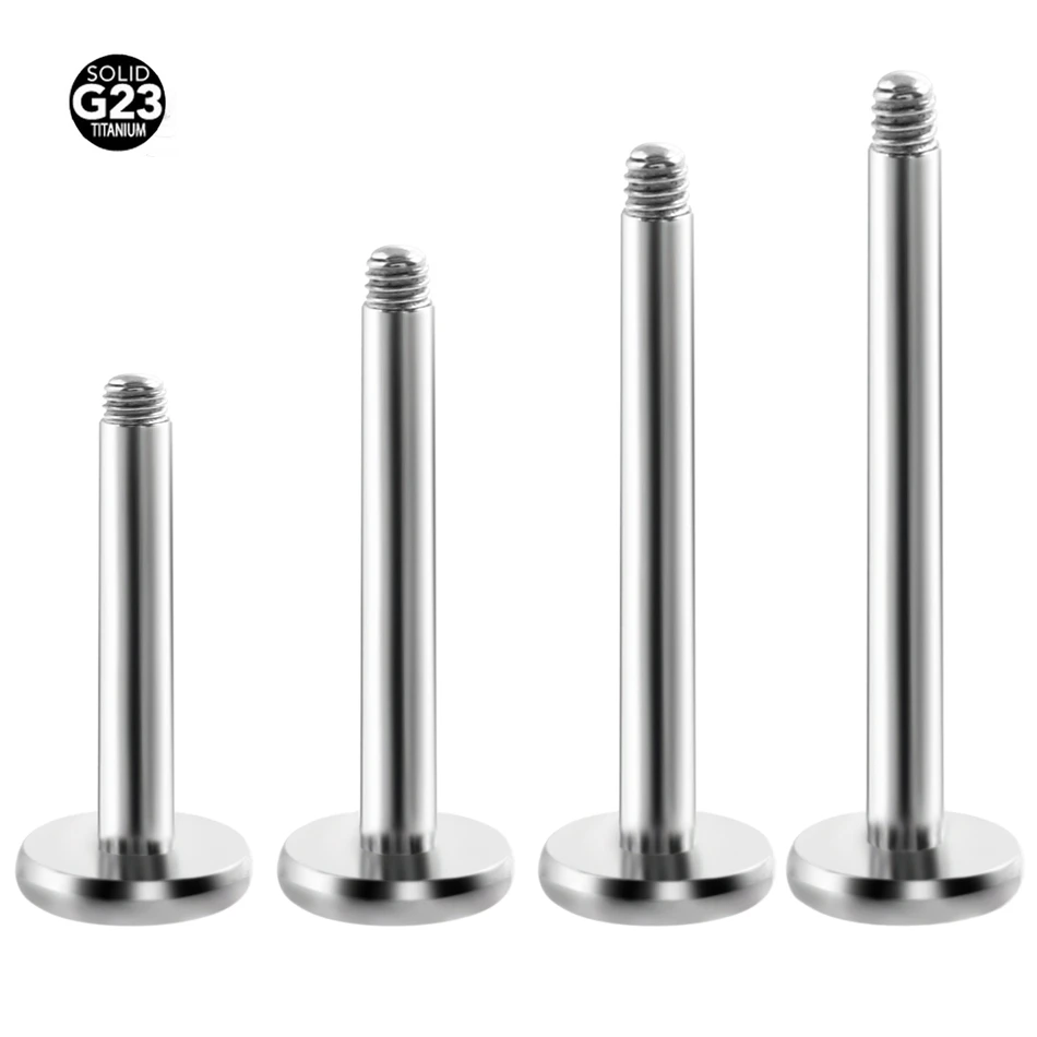 50pcs/lot G23 Titanium Labret Bar Replacement Parts Screw Thread Head 16g 14g Gauge For Lip Ring Piercing Body Jewelry