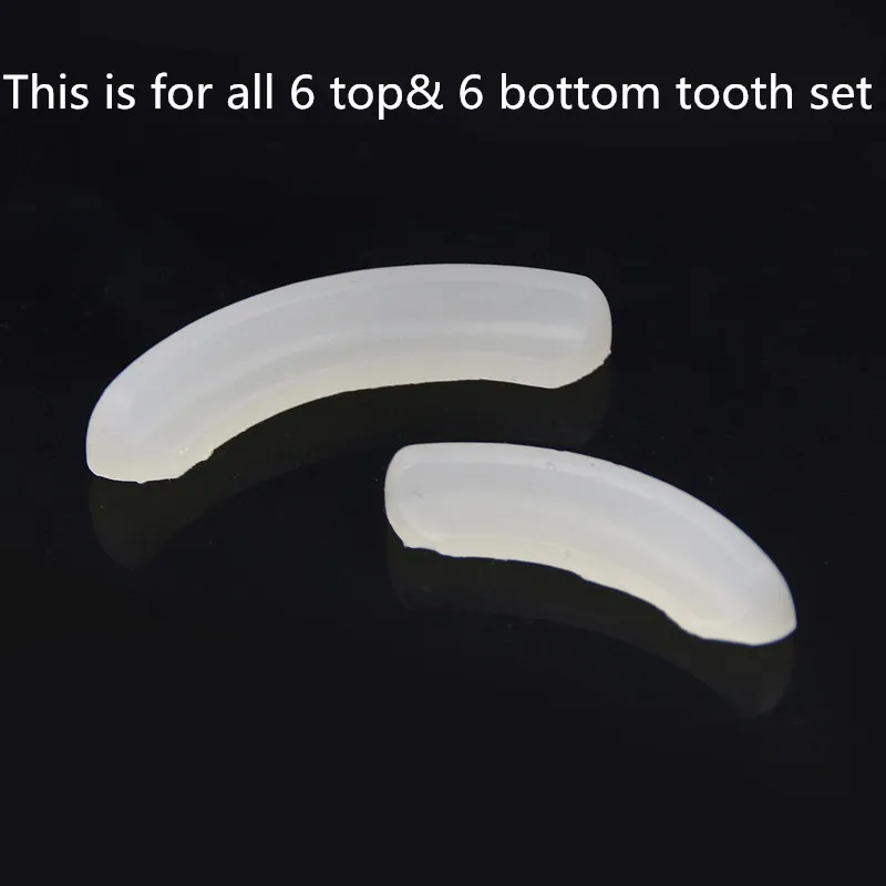 JINAO 2 Pcs Grills Molding Fixing Bar Reusable Silicone Top & Bottom Fitting Mold For HipHop Teeth Grillz