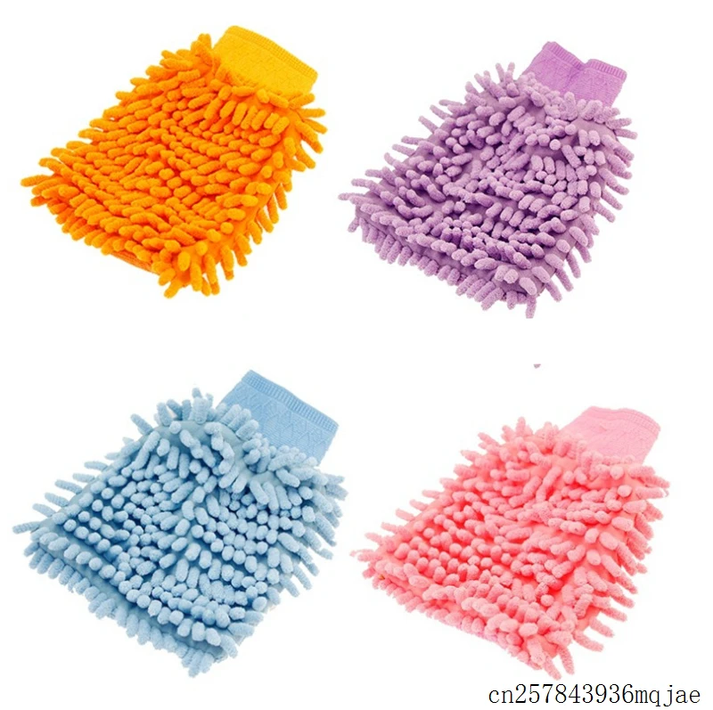 

500pcs Car Window Washing Cloths Mitt Microfiber Chenille Towel Gloves Home Cleaning Cloth Duster Wash Tool