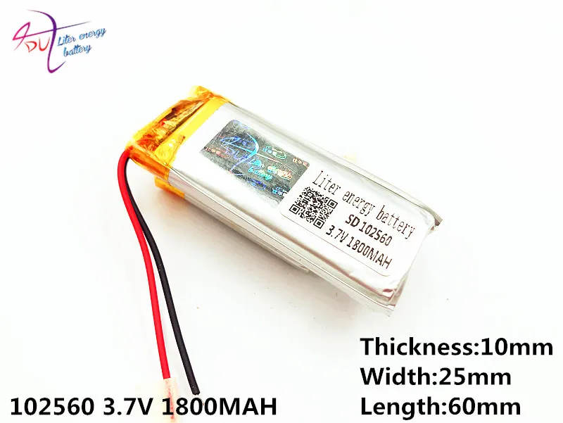 102560 3.7 V 1800 mAh akumulator litowo-polimerowy akumulator litowo-jonowy do mp3 mp4 mp5 zabawki DVR GPS PDA narzędzia LED Ligts u nas państwo