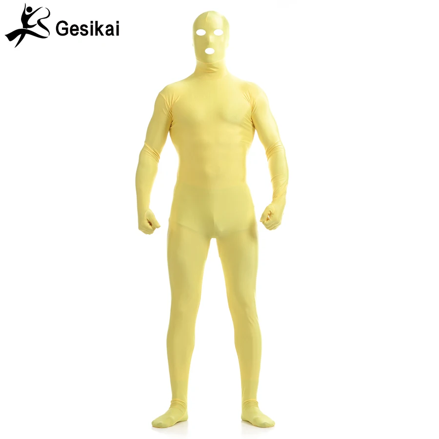 Heren Open Ogen En Mond Zentai Volledige Bodysuit Custom Made Terug Rits Panty Pak Mannen Fancy Volledige Bodysuit halloween Kostuums