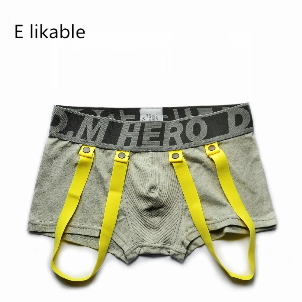 E likable autumn and winter new fashion personality men\'s underwear comfortable cotton breathable low waist sexy boyshort