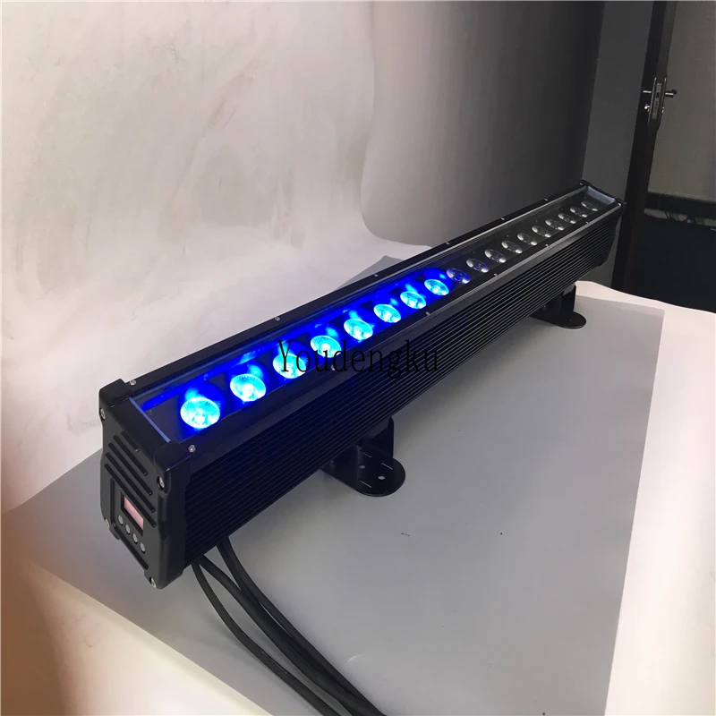 Rondelle murale LED imperméable conforme à la norme IP65, Pixel, DMX, RVB, extérieur, 18x3W, 40 pièces