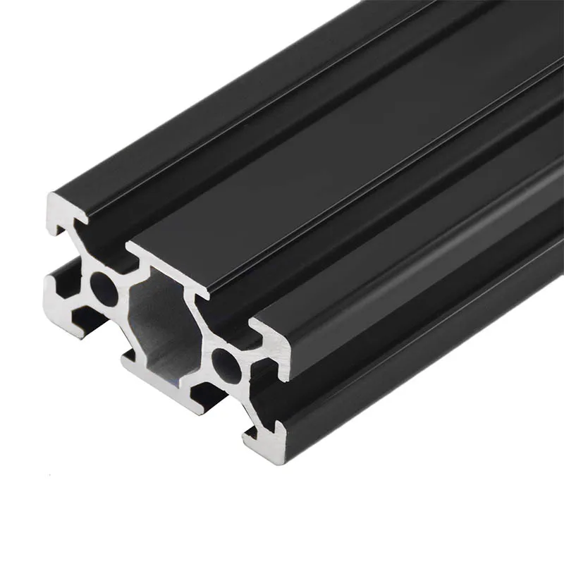 

1PC BLACK 2040 European Standard Anodized Aluminum Profile Extrusion 100-800mm Length Linear Rail for CNC 3D Printer