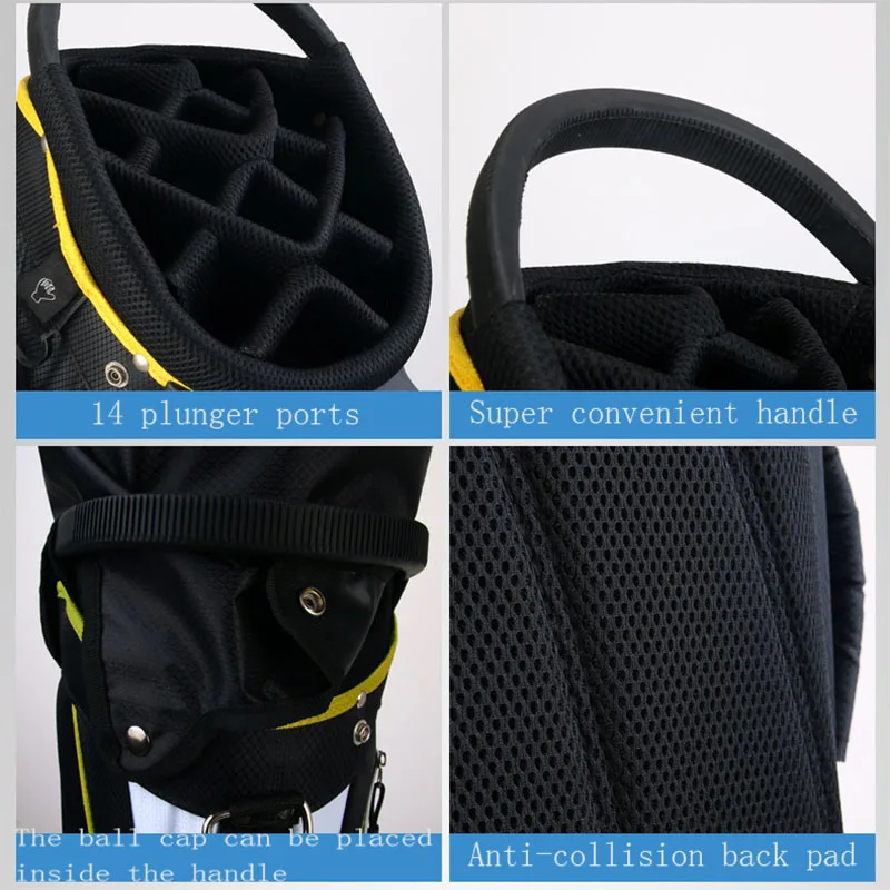Ultra Light! PGM Golf Bag Waterproof Men Women Caddy Golf Cart Tripod Rack Stuff Golf Bag Women Bracket Gun Stand Bag 14 Sockets
