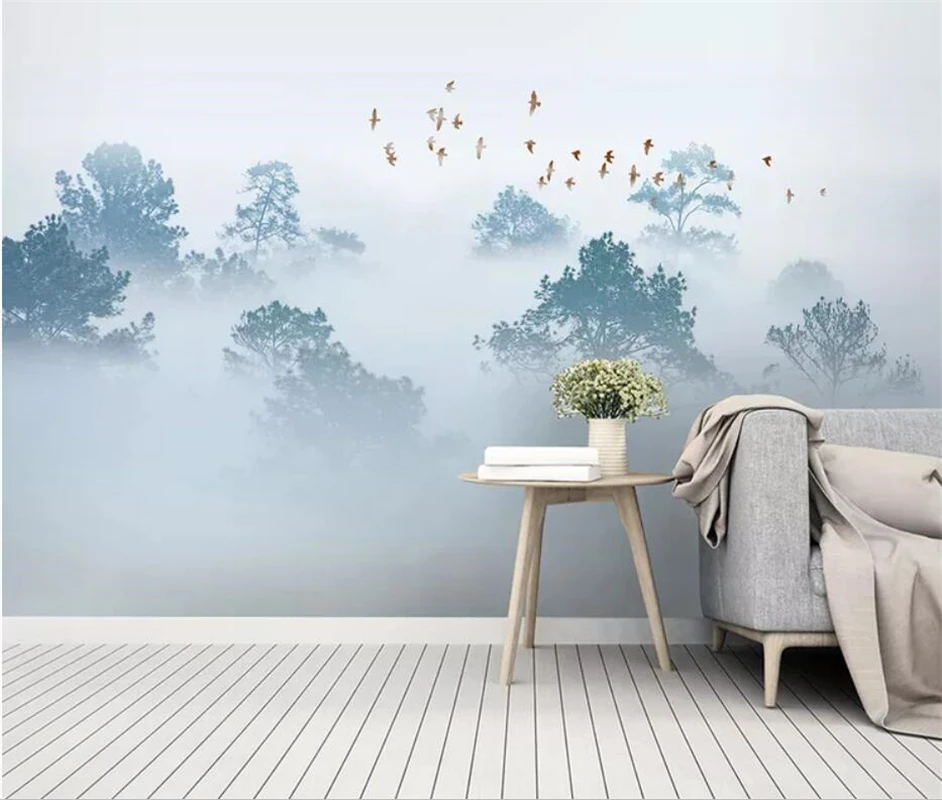 

Custom 3d wallpaper photo nature forest landscape design TV background wall living room bedroom murals 3D wallpaper