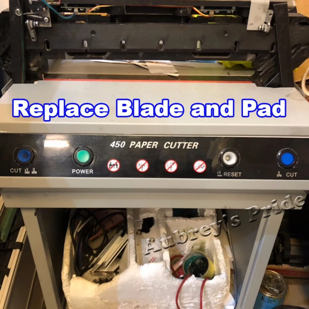 Replaced Blade and Red Pad of New Electric Digital 450 Semi-Auto Previous Stack Thick Paper Cutter Cutting Machine