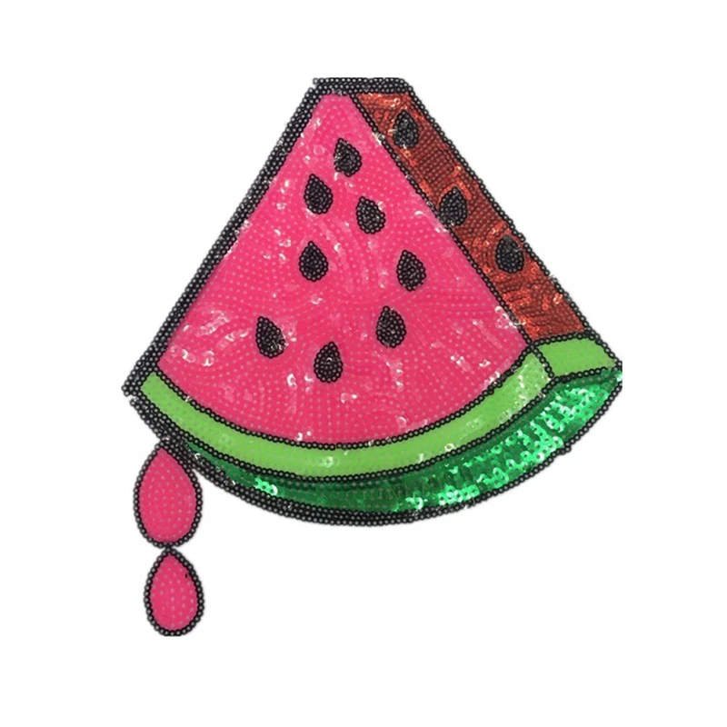 T shirt Women Patch Sequins Pink Watermelon Deal with it Biker Patches for Clothing Stickers 3D t shirt Mens