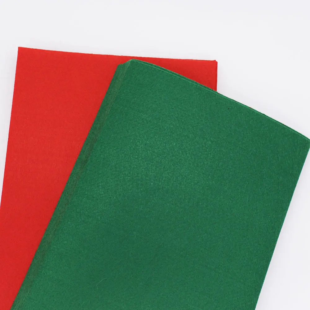 CMCYILING Red Green 1mm Thickness Hard Felt Sheets Felt Fabrics For Needlework Diy Sewing Handmade Fieltro Feltro Entretela