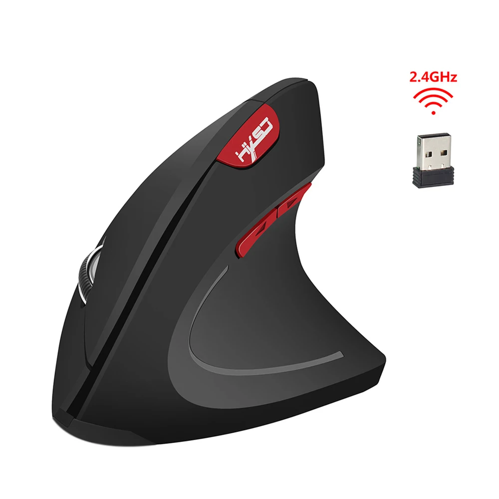 

Vertical Wireless Bluetooth 2.4G Wireless Mouse Rechargeable Silent Bluetooth Mouse 2600 DPI with 6 Buttons Suitable for Office