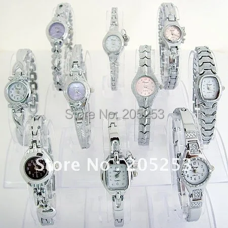 10pcs/Lot Mixed Style Bulk Silver Lady Women Quartz Wrist Watch Gift Hot Popular Wholesale JB2T