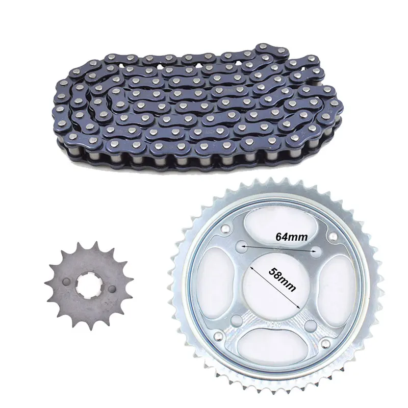 Motocykl przednia tylna zębatka łańcuch 428H 120L 15T/45T dla Honda WH125-11 SDH125-51 CBF125 CBF 125