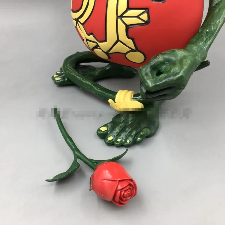 In New boxed Cartoon Rat Fink Hamburger & Rose PVC Movable Collection of Toy and Doll Gifts 21cm