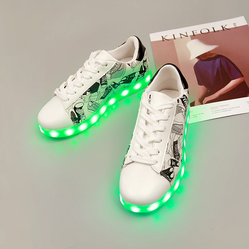 Luminous Sneakers/USB Student Child Shoes With Light Up Sole For Kids Boys&Girls Basket Led Enfant Glowing sneaker Led Feminino