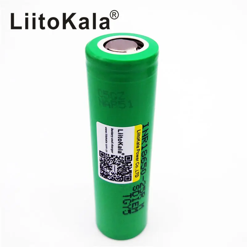 Nowy oryginalny akumulator LiitoKala 18650 25R M INR1865025R 20A rozładowania baterii litowych, 2500mAh akumulator