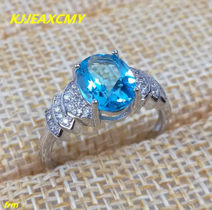 

KJJEAXCMY Fine jewelry 925 Sterling Silver alive 4 Carat Topaz shinv natural monopoly wholesale multicolored ring