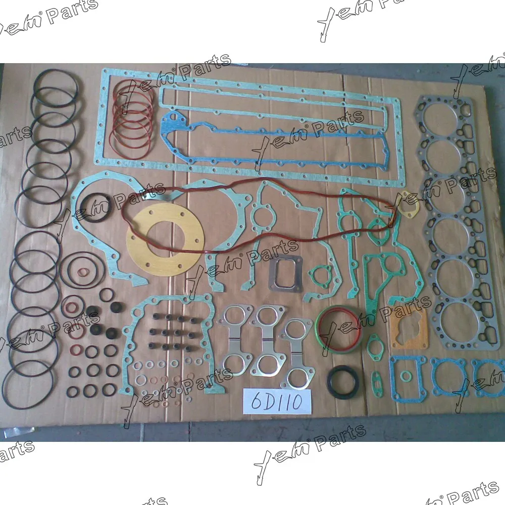 

Детали для двигателя Komatsu 6D110 S6D110 полный комплект прокладок с прокладкой головки цилиндра