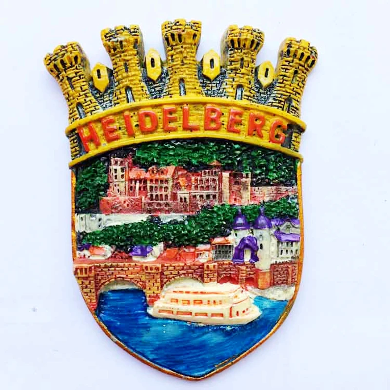 Hand-painted Heidelberg, Deutschland 3D Kühlschrank Magnet Reise Souvenir Kühlschrank Magnetischen Aufkleber Home Dekoration