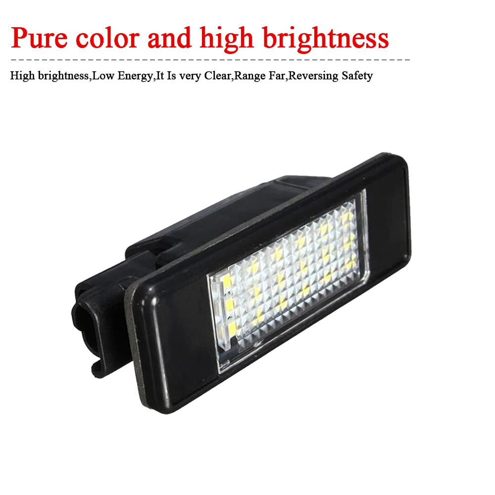 2PCS Car LED License Plate Lights 12V For Peugeot 307 308 407 207 3008 508 For Citroen C4 C5 C3 accessories - view 4