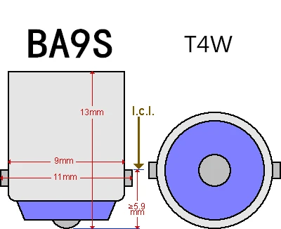 1 Pcs BA9S Led COB T4W Bulb SMD Silicone Crystal Auto Interior Reading Dome Door Vehicle Signal Lamps Light White DC 12V