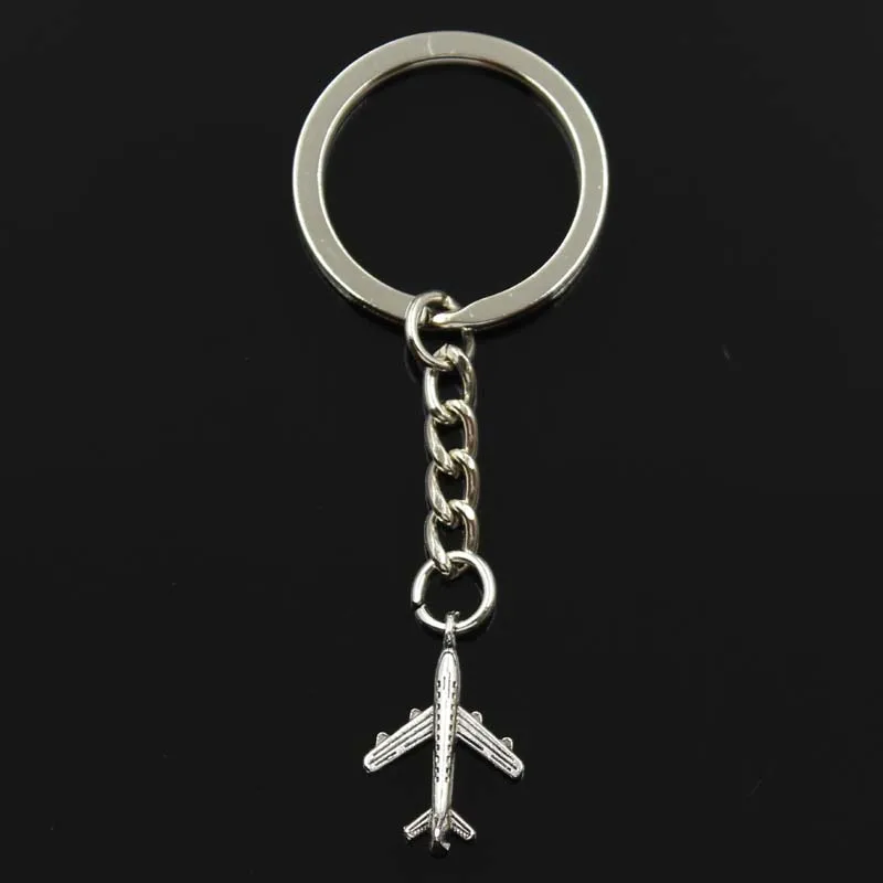 New Keychain 22x14mm Plane Airplane Pendants DIY Men Car Key Chain Ring Holder Keyring Souvenir Jewelry Gift