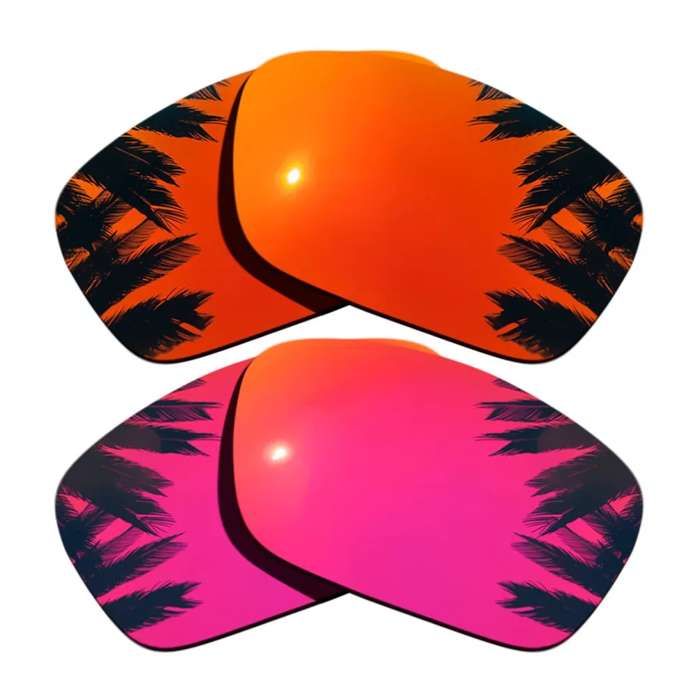 

(Orange Red Mirrored+Midnight Sun Mirrored Coating) 2-Pairs Polarized Replacement Lenses for Fuel Cell 100% UVA & UVB Protection