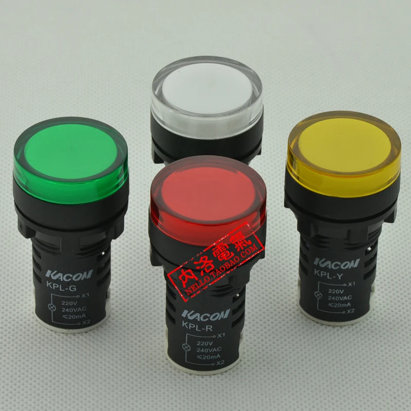 

[SA]Korea Kaikun KACON 22mm integral indicator KPL- * A2 LED DC24V WHITE YELLOW GREE RED AC220V original--20pcs/lot