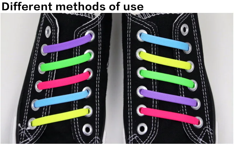 16 Teil/satz Schnürsenkel ohne Krawatte für Kinder und Erwachsene, 13 Farben, elastische Silikon-Schnürsenkel, sportliche Laufschuhe, Spitze, alle Turnschuhe passen – Detail 19