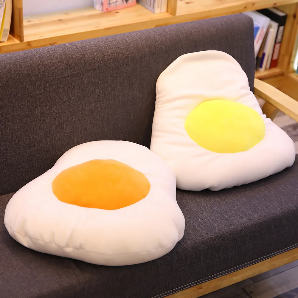 

creative egg plush pillow stuffed lifelike food lomelette plush toy yolk throw pillow cushion kids toys home sofa decor pillow