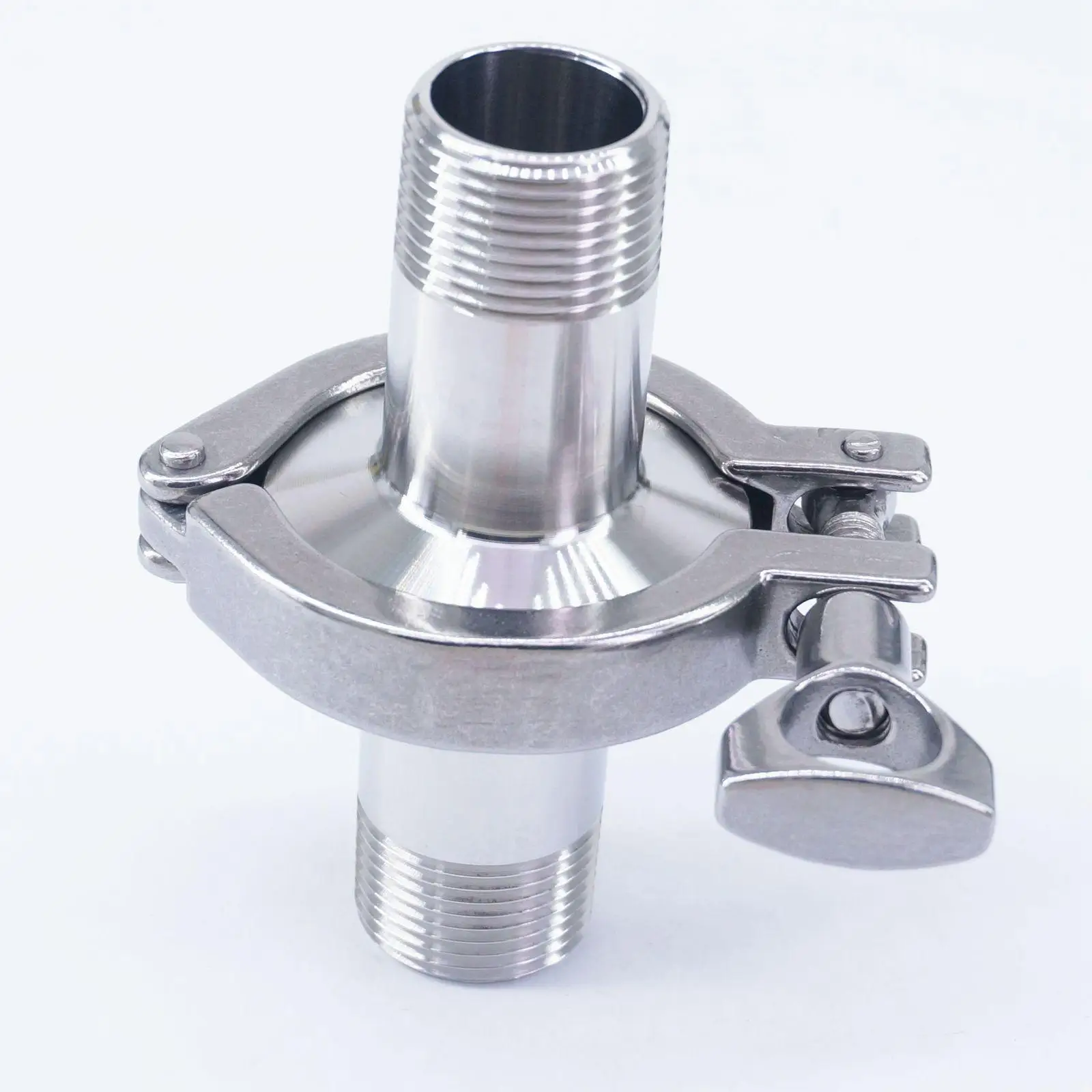 

A Kit 3/4" NPT Male x 1.5" Tri Clamp SUS 304 Stainless Steel Sanitary Fitting Union Set For Home Brew Beer