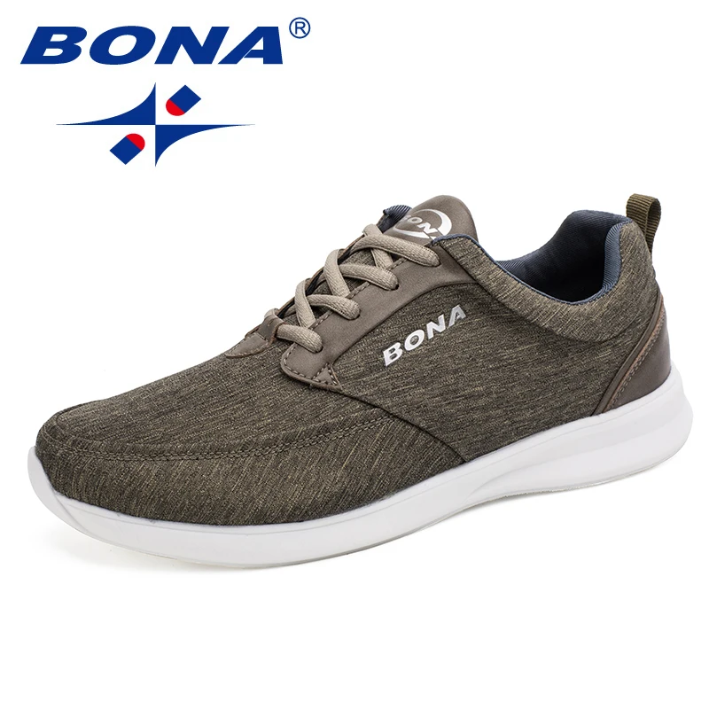 BONA New Popular Classics Style Men Walking Shoes Lace Up Men Shoes Outdoor Jogging Shoes Comfortable Sneakers