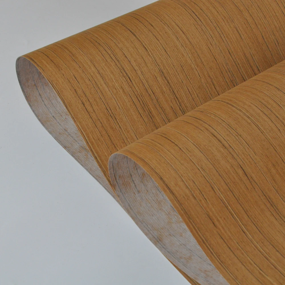 Teak Engineered Holz Furnier mit Fleece Backer