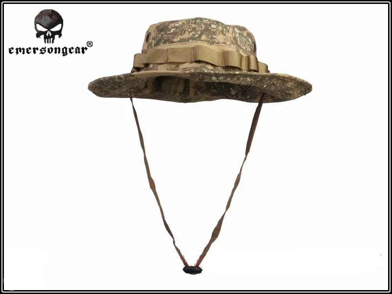 EMERSONGEAR Boonie Hat  Anti-scrape Grid Fabric Badland camouflage Hunting Cap EM8734B BL